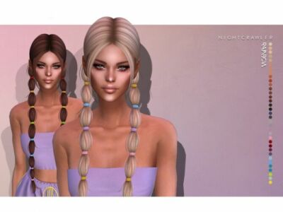 Rainbow Hair By Nightcrawler Sims Sims 4 CC