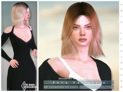 Rene Hairstyle By Darknightt Sims 4 CC