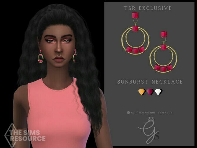 Royal Hoop Earrings By Glitterberryfly Sims 4 CC