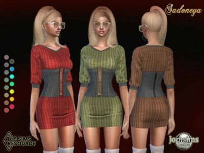 Sadoneya Dress By Jomsims Sims 4 CC