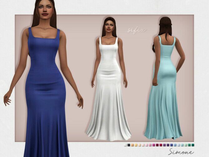 Simone Formal Dress By Sifix Sims 4 CC