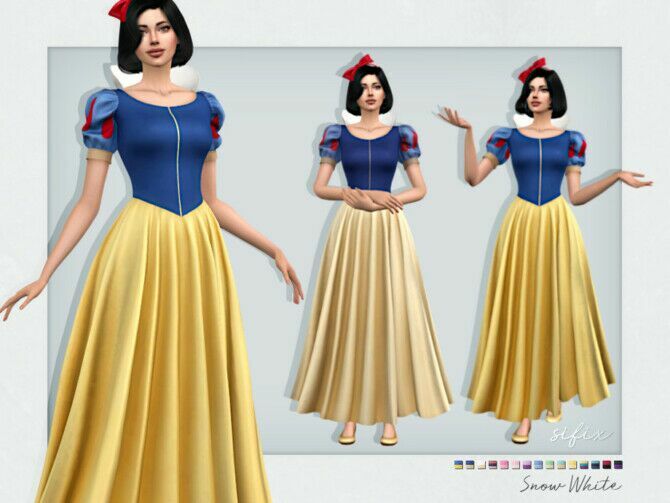 Snow White Dress By Sifix Sims 4 CC