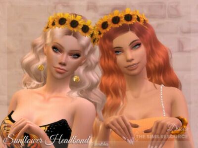 Sunflower Headband By Dissia Sims 4 CC