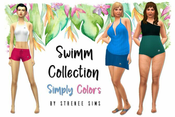 Swimm Collection Simply Colors At Strenee Sims Sims 4 CC