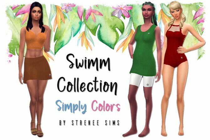 sims 4 cc swimm collection simply colors at strenee sims 2