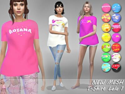 T-Shirt Lela 1 By Jaru Sims Sims 4 CC