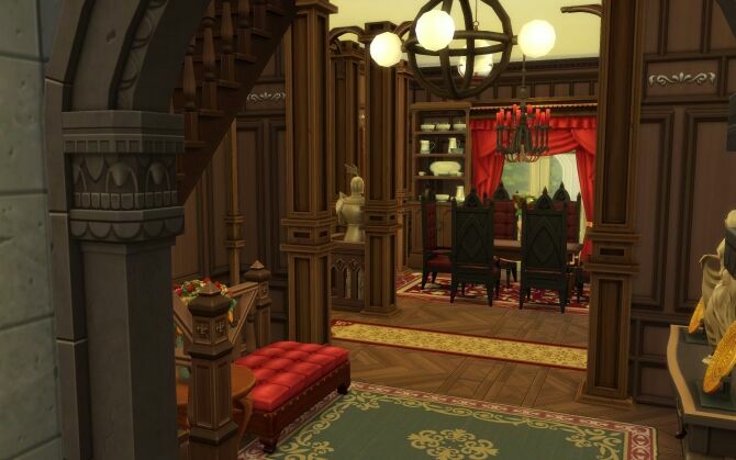 sims 4 cc the gothic manor by alexiasi 4