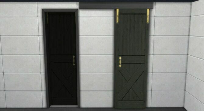 sims 4 cc the high horse barn door by wykkyd 2