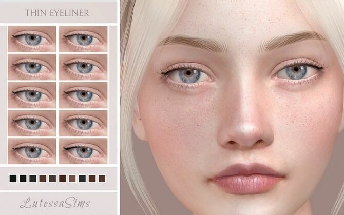 Thin Eyeliner At Lutessa Sims 4 CC