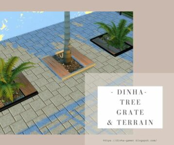 Tree Grate & 6 Terrain Paint At Dinha Gamer Sims 4 CC