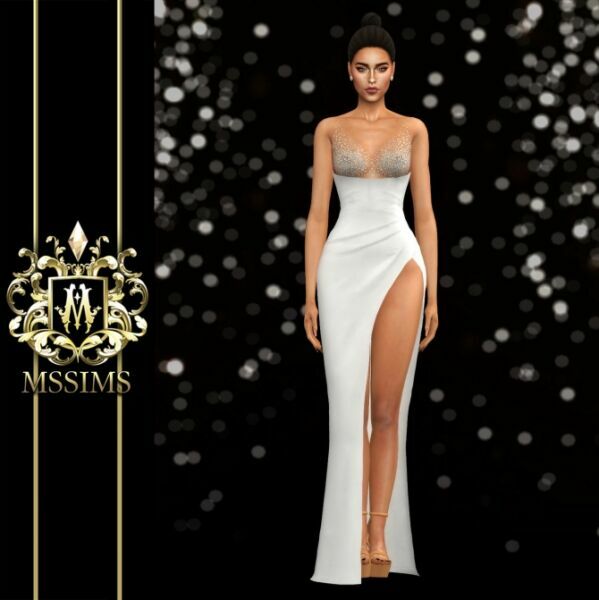 sims 4 cc trompe loeil gown p at mssims 2