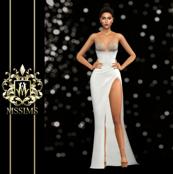 sims 4 cc trompe loeil gown p at mssims 3