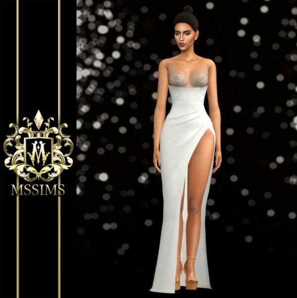 sims 4 cc trompe loeil gown p at mssims 4