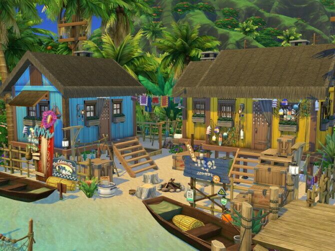 Tropical Fishing Camp By Flubs79 Sims 4 CC