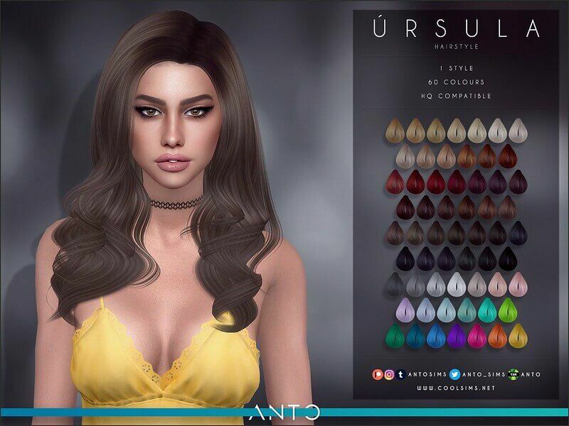 Ursula Hair By Anto Sims 4 CC