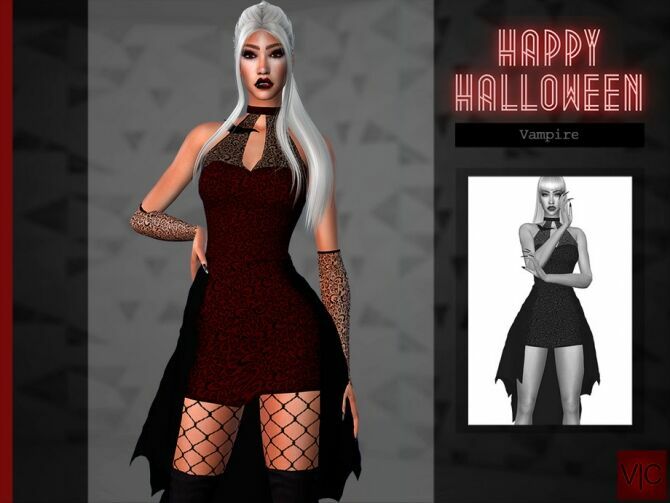 sims 4 cc vampire halloween vi outfit by viy sims 2