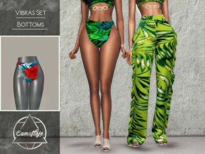 Vibras SET Swimsuit Bottoms By Camuflaje Sims 4 CC