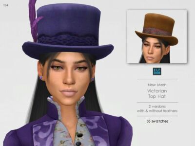Victorian TOP HAT V1 At Elfdor Sims Sims 4 CC