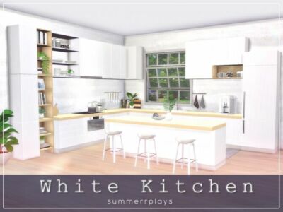 White Kitchen By Summerr Plays Sims 4 CC