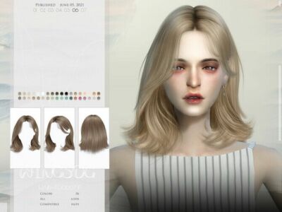 Wings-To0607 Hair By Wingssims Sims 4 CC