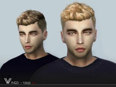 Wings-Tz1022 Hair By Wingssims Sims 4 CC