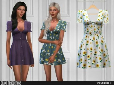 551 Dress By Shakeproductions Sims 4 CC