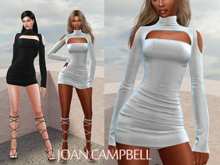 ARI Dress By Joan Campbell Beauty Sims 4 CC