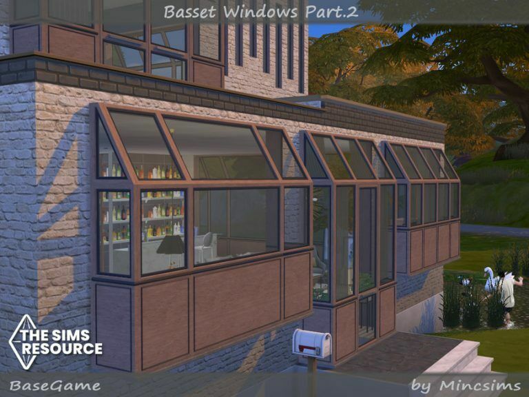 Basset Windows Part.2 By Mincsims Sims 4 CC