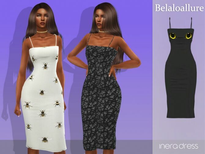 Belaloallure Inera Dress By Belal1997 Sims 4 CC