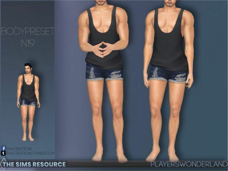 Bodypreset N19 By Playerswonderland Sims 4 CC