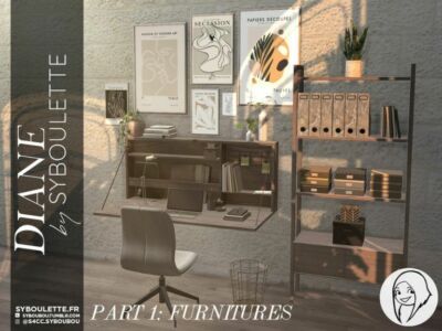 Diane SET – Part 1: Furnitures By Syboubou Sims 4 CC