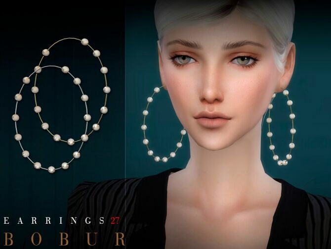 Earrings 27 By Bobur3 Sims 4 CC