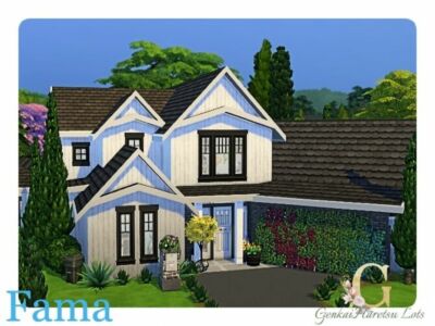 Fama White Modern Farmhouse By Genkaiharetsu Sims 4 CC