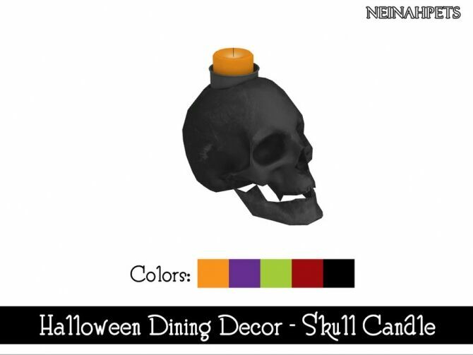 sims 4 cc halloween dining decor by neinahpets 2