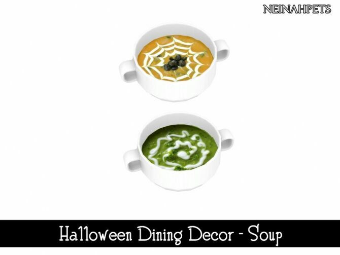 sims 4 cc halloween dining decor by neinahpets 4