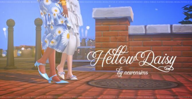 sims 4 cc hellow daisy clothes set at newen 2