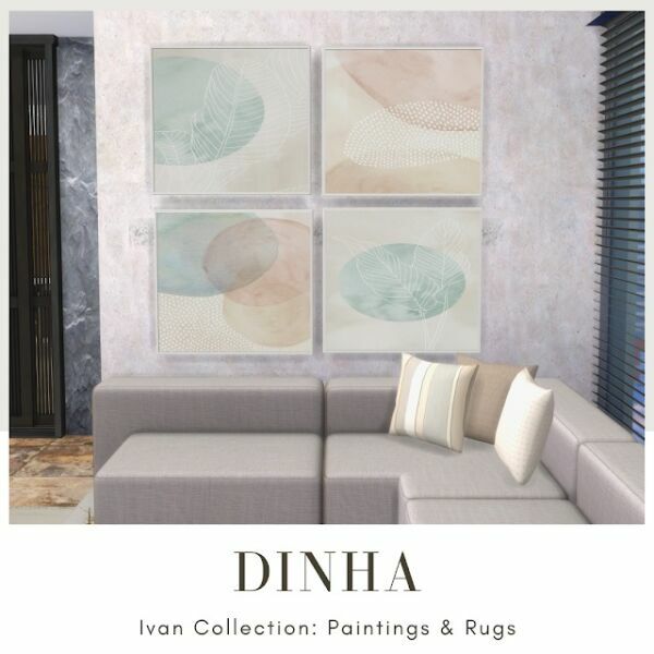 Ivan Collection: Rugs & Paintings At Dinha Gamer Sims 4 CC