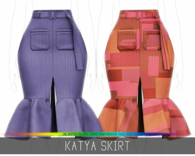 Katya Skirt At Simpliciaty Sims 4 CC