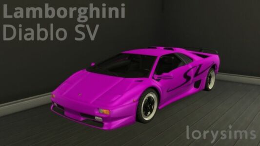 Lamborghini Diablo SV At Lorysims Sims 4 CC