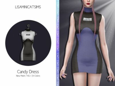 Lmcs Candy Dress By Lisaminicatsims Sims 4 CC