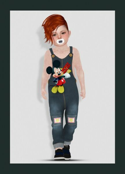 sims 4 cc mickey jeans overalls at redheadsims 3