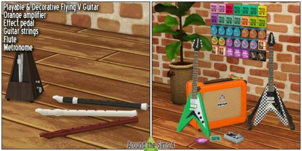 Music Instruments – Playing And Decorative At Around The Sims 4 Sims 4 CC