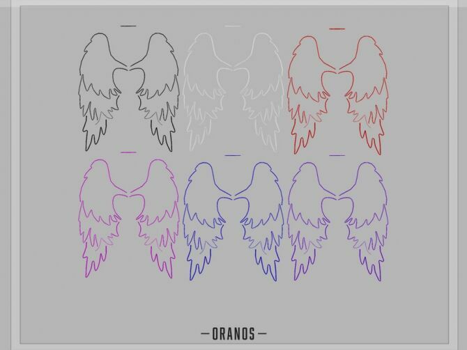 sims 4 cc neon angel wings by oranostr 3