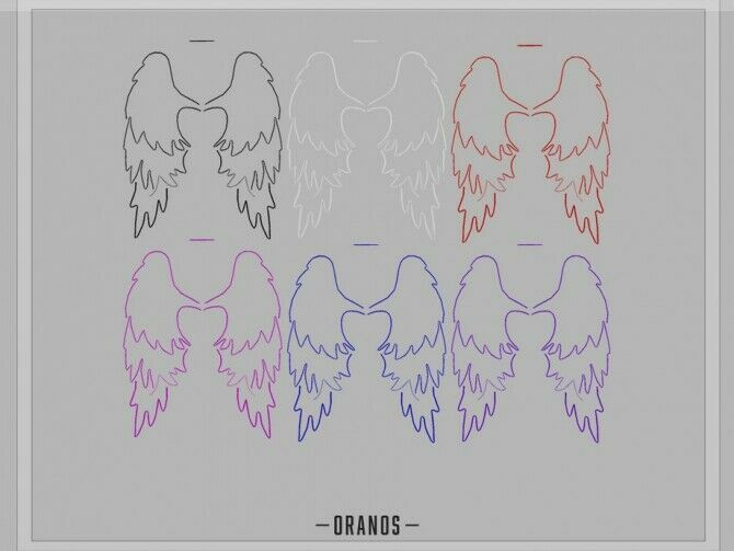 sims 4 cc neon angel wings by oranostr 4