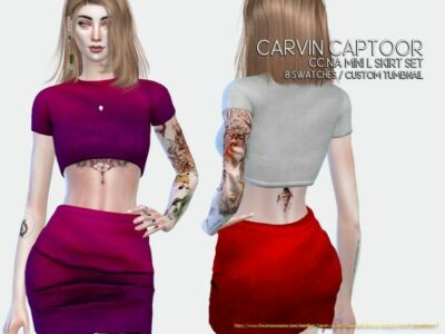 NIA Mini Skirt L SET By Carvin Captoor Sims 4 CC