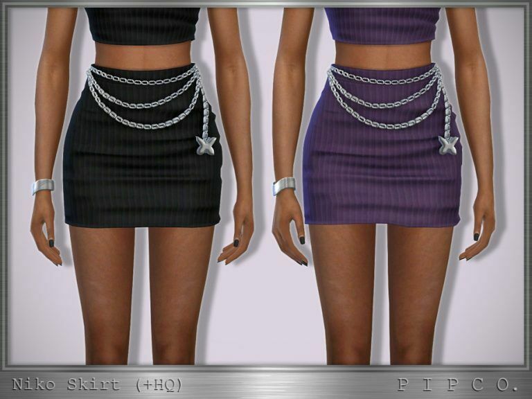 Niko Skirt By Pipco Sims 4 CC