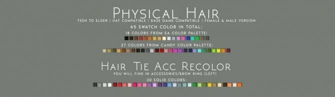 sims 4 cc physical hair tie recolor acc at candy sims 4 4