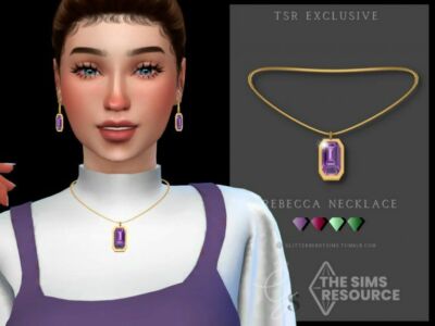 Rebecca Necklace By Glitterberryfly Sims 4 CC