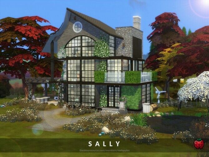 sims 4 cc sally home by melapples 2