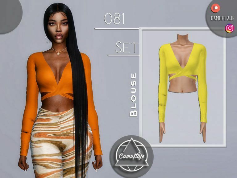 SET 081 – Blouse By Camuflaje Sims 4 CC